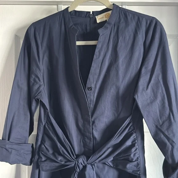 Harriet Dress Navy Poplin Anna Cate MEDIUM - Picture 6 of 8
